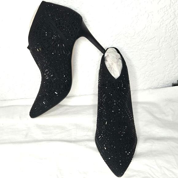 Lauren Lorraine Sarah 2 Woven Textile Sock Pointed Toe Ankle Bootie Size 8 NWOB - Picture 1 of 6